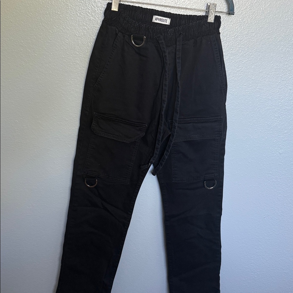Aphrodite Black Elastic Waist Pants